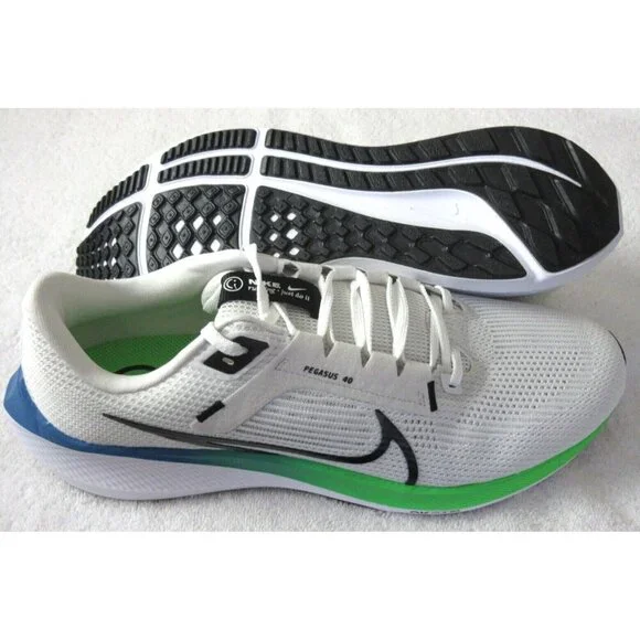 Nike Men's Air Zoom Pegasus 40 Running Shoes Platinum Tint Black White Sizes - Picture 2 of 5